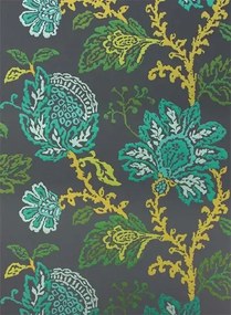 Osborne & Little Tapete Coromandel - Teal/ Green/ Lime