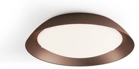 Plafoniera LED moderno Giove, rame Ø 40 cm, luce naturale, 1660 lumen