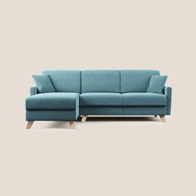 Edgar divano letto angolare in tessuto felis impermeabile T03 azzurro