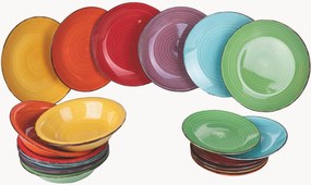 Servizio di piatti dipinto a mano Baita, 6 persone, set 18