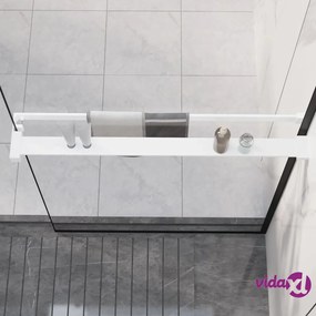 vidaXL Mensola Doccia per Parete Doccia Walk-in Bianca 80 cm Alluminio