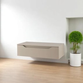 Cassetto da bagno sospeso 100 cm Tortora Opaco - GIGLIO