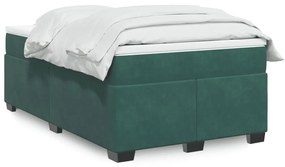 Giroletto A Molle Con Materasso Verde Scuro 120x200 Cm Velluto /