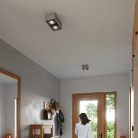 Lampada da soffitto in Cemento QUATRO 1 Base AR111 - Grigia