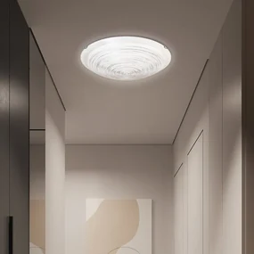 Plafoniera neoclassico Millerighe E27 bianco Ø 50 cm