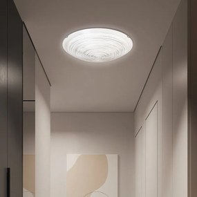 Plafoniera neoclassico Millerighe Ø 50 cm bianco IP20, 1XE27