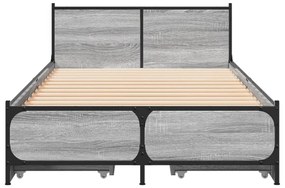 Giroletto cassetti grigio sonoma 100x200 cm legno multistrato