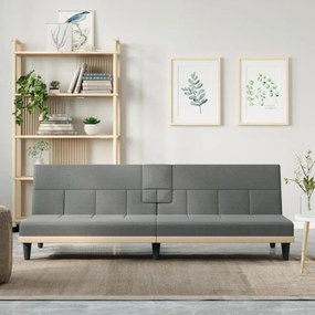 Divano Letto Con Portabicchieri İn Tessuto Grigio Scuro /
