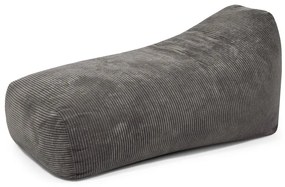 Puof a sacco grigio scuro con rivestimento in velluto a coste Snug Long 140 – SLOWDOWN