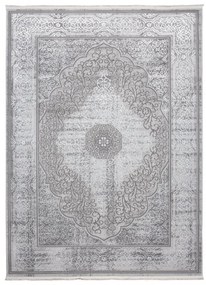 Esclusivo tappeto grigio con motivo orientale bianco Larghezza: 80 cm | Lunghezza: 150 cm