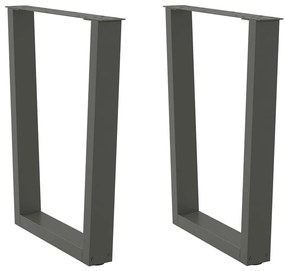 Gambe Tavolo Pranzo A V 2 Pz Antracite 60x(72-73,3)cm Acciaio /