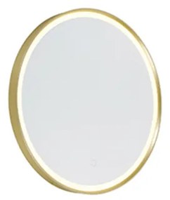 Specchio da bagno oro 50 cm con LED dimmerabile a 3 livelli con touch rotondo - Miral