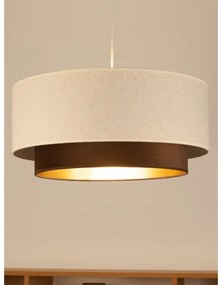 Lampadario a sospensione con cavo NATIA 1xE27/60W/230V bianco/marrone