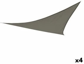 Tenda Aktive Triangolare 500 x 0,5 x 500 cm Grigio Poliestere (4 Unità)