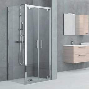 Porta doccia Elyt 170 cm, H 190 cm in vetro, spessore 6 mm trasparente cromato