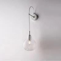 Applique Moderna Pluvia Trasparente 1 Luce E14