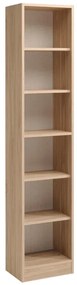 Libreria SOPHIA L 41.3 x P 28 x H 198 cm rovere chiaro, portata per ripiano 5 kg