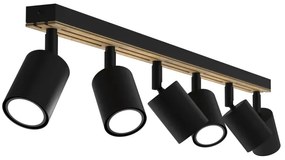 Faretto TERRA 6xGU10/8W/230V nero/quercia