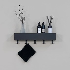 Scaffale da bagno in acciaio nero montato a parete Multi - Spinder Design