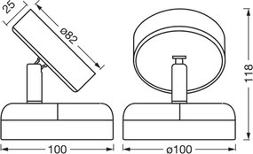 Osram - Lampada da parete ricaricabile dimmerabile NIGHTLUX LED/1,8W/5V nera