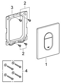 GROHE 38844SH0 - Pulsante di comando ARENA COSMOPOLITAN 156 × 197 mm bianco
