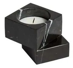 Jeu de dés 1 Portacandele Black Marble - Woud