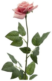 Rosa con Rugiada in Plastica 75 cm Rosa