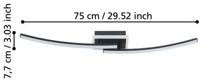 Eglo 901217 - Plafoniera LED LUNGOLAGO LED/12W/230V 4000K nero