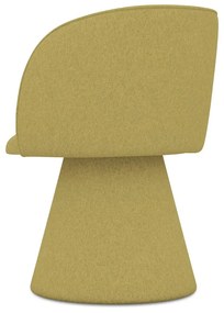 Sedia da pranzo gialla in imbottito Maia – Makamii