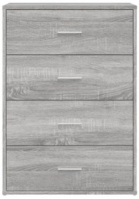 Credenze 2 pz grigio sonoma 60x31x84 cm in legno multistrato