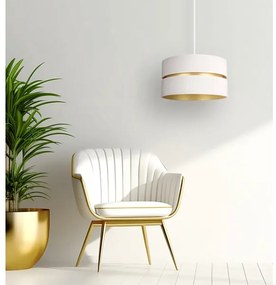 Duolla - Lampadario a sospensione con filo DUO 1xE27/15W/230V diametro 40 cm color crema/oro