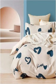 Biancheria da letto beige in cotone renforcé per letto singolo/per letto esteso con lenzuolo incluso/3 pezzi 160x220 cm Amore – Mila Home