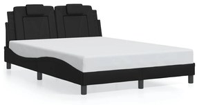 Giroletto Con Luci Led Nero 120x200 Cm İn Similpelle /