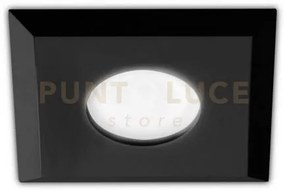 Gfa1191- faretto incasso 1 luce liscio nero in alluminio quadrato 9...