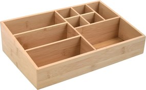 Organizer da bagno di colore naturale in bambù per cosmetici Isalys – MSV