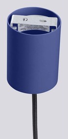 Lampadario blu scuro con paralume in vetro ø 12 cm Orbital – Sollux
