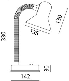Lampada da tavolo SMIESZEK 1xE27/40W/230V rosso