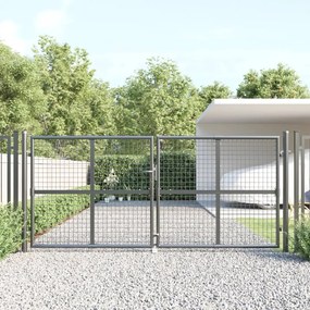 Cancello Da Giardino Rete Antracite 300x175 Cm Acciaio Zincato /