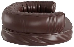 Letto per cani ergonomica gommapiuma marrone 75x53cm similpelle