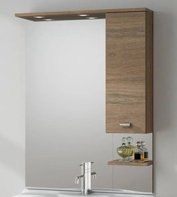 Specchio Contenitore Con Illuminazione Rimini rovere nabucco L 81 x H 108 x P 18.5 cm