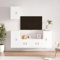 Set di Mobili Porta TV 5 pz Bianco in Legno Multistratocod mxl 100796