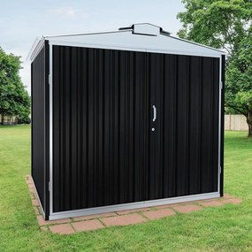 Casetta da giardino SAPIL Atlanta in acciaio grigio, superficie interna 4.2 m² e spessore parete 60 mm, senza pavimento