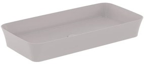 Lavabo da appoggio IDEAL STANDARD rettangolare piletta non inclusa in ceramica L 80 x H 12 x P 40 cm cemento grigio piletta non inclusa