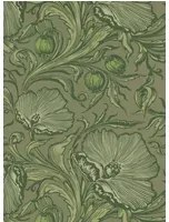 Little Greene Tapete Poppy Trail - Sage Green