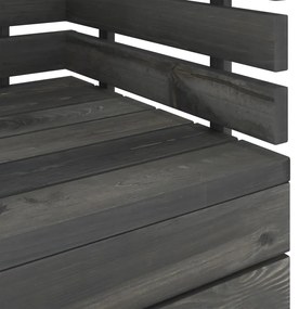 Set Divani da Giardino su Pallet 5 pz Legno Pino Grigio Scuro