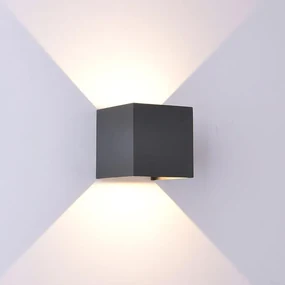 Applique LED moderno da esterno DAVOS grigio IP54, luce bianco naturale 91.6 lumen, MANTRA