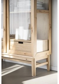 Vetrina in rovere con ante scorrevoli in colore naturale 100x203 cm Hazelton - Rowico