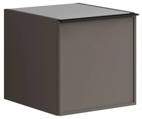 Struttura semi colonna da bagno Pixel 1 anta laccato opaco grigio carbone L 40 x H 40 x P 45.5 cm