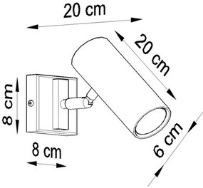 Luce Spot da parete DIREZIONE 1xGU10/40W/230V nero