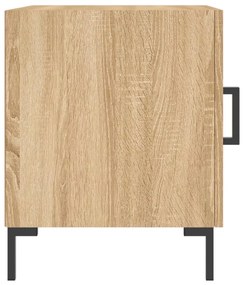 Comodino rovere sonoma 40x40x50 cm in legno multistrato